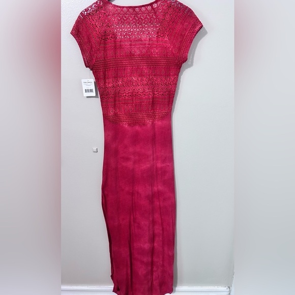 NWT Free People Strawberry Crochet Knit Bodycon Maxi Dress Small - Picture 8 of 8